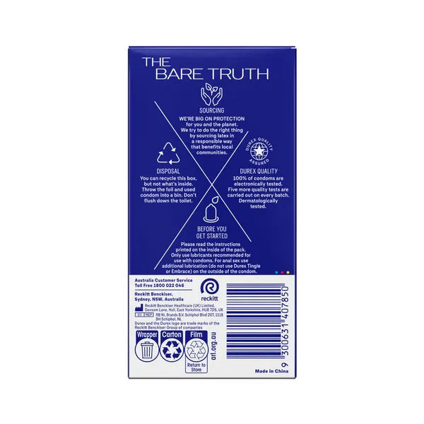 Durex Originals Regular Fit Condoms - 10 pk