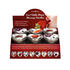 3 in 1 Edible Heart Massage Candles - Shhh...