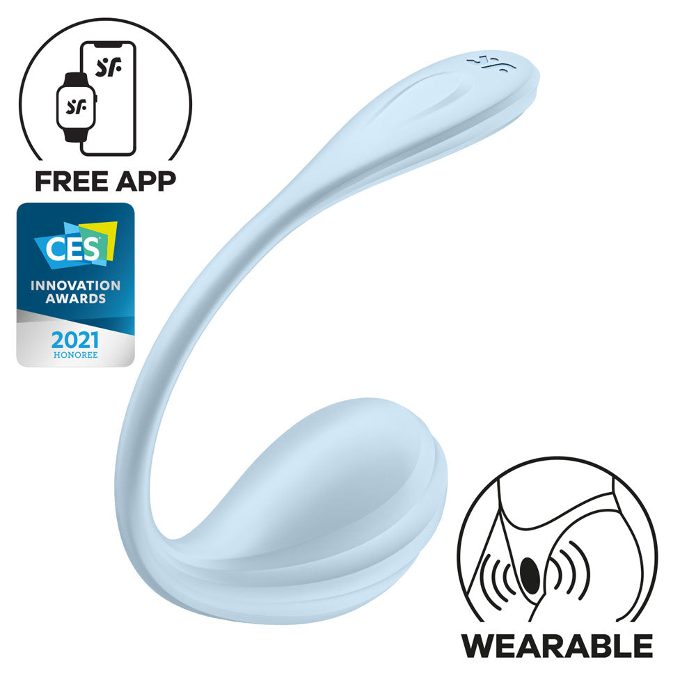 Satisfyer Smooth Petal Wearable G-Spot Vibe - Blue