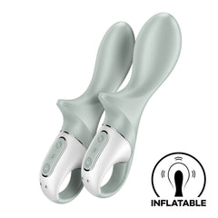 Satisfyer Air Pump Booty 3 USB Rechargeable Inflatable Anal Vibrator - Grey