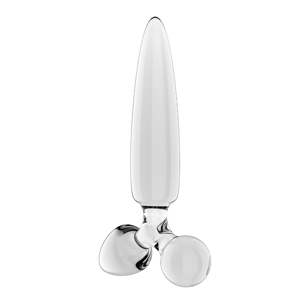 Satisfyer Triple Crystal 1 - Clear - Clear Glass 3-in-1 Butt Plug