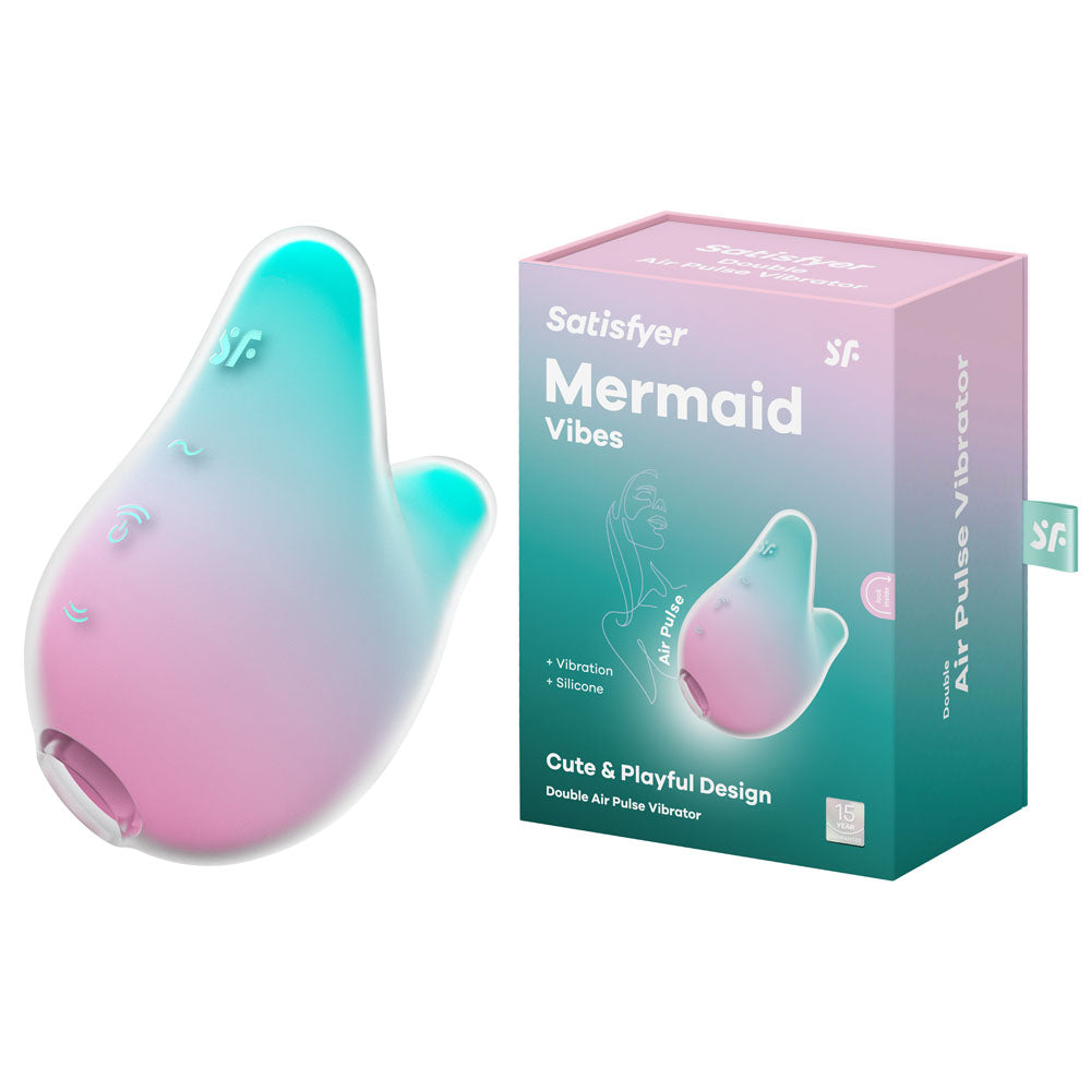 Satisfyer Mermaid Vibes Mint/Pink USB Rechargeable Air Pulse Stimulator