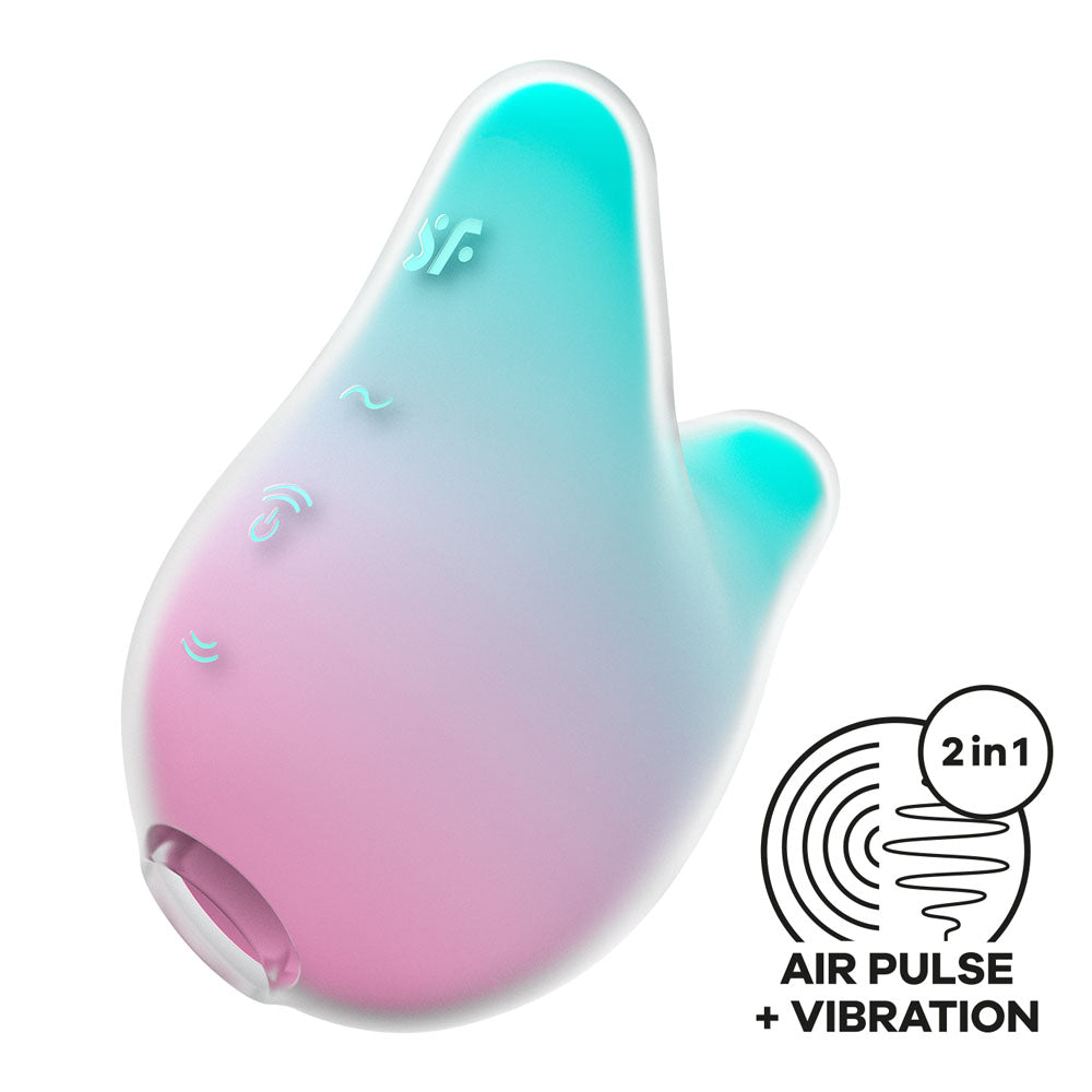 Satisfyer Mermaid Vibes Mint/Pink USB Rechargeable Air Pulse Stimulator