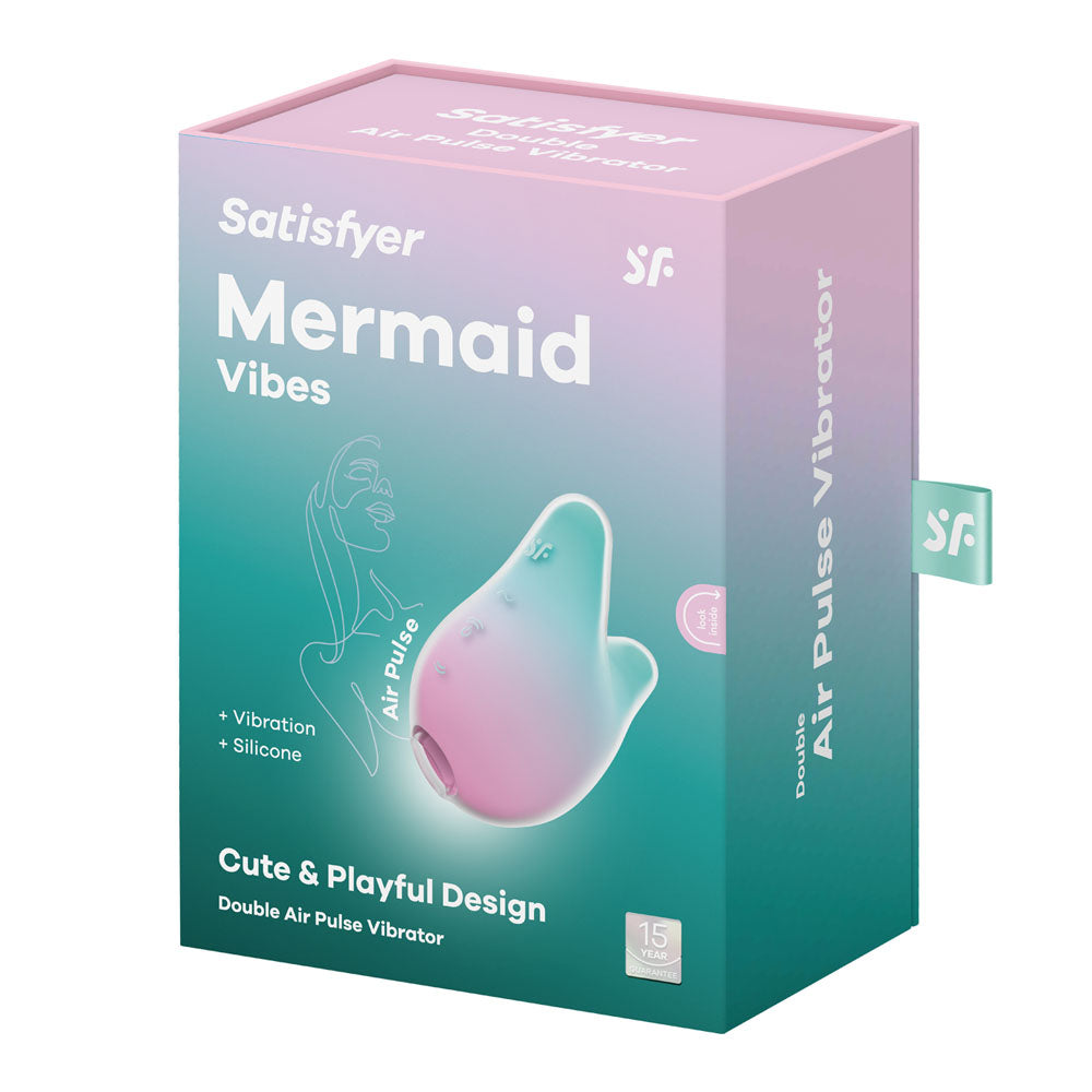 Satisfyer Mermaid Vibes Mint/Pink USB Rechargeable Air Pulse Stimulator