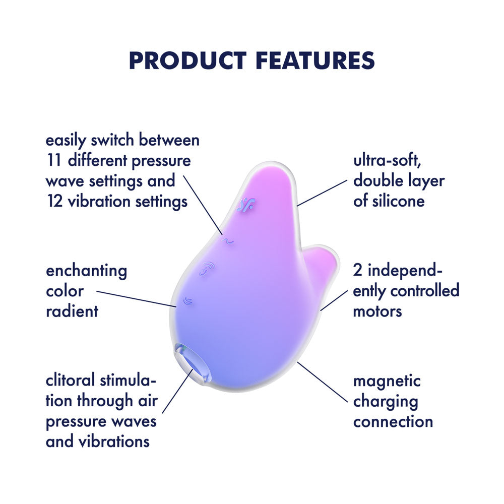 Satisfyer Mermaid Vibes Violet/Pink USB Rechargeable Air Pulse Stimulator