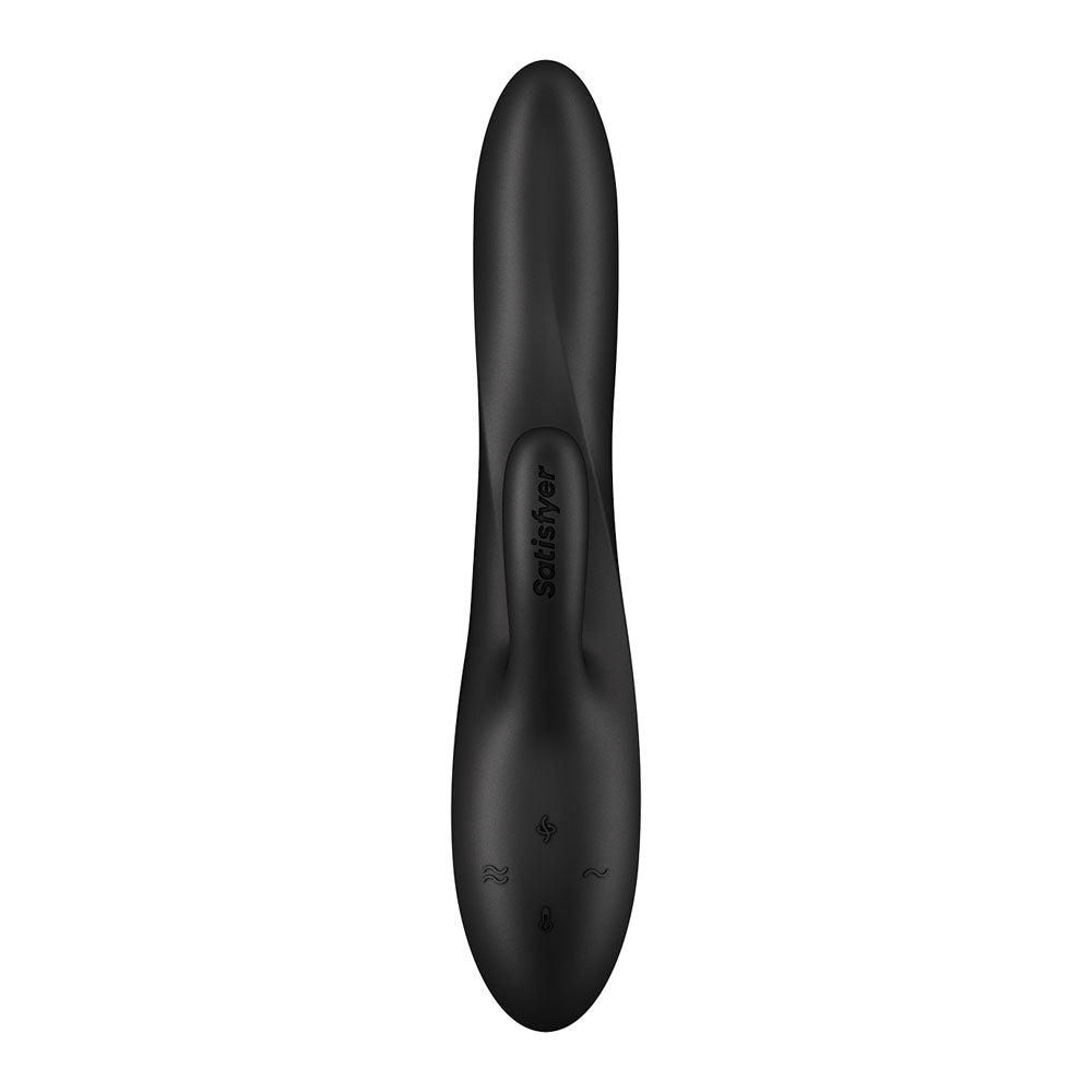 Satisfyer Heat Flex 3 - Black 23 cm USB-C Rechargeable Warming and Rotating Rabbit Vibrator