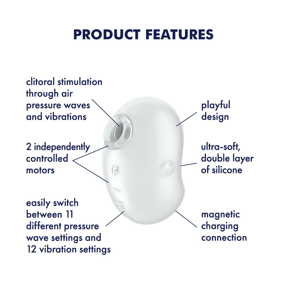 Satisfyer Cutie Ghost Air Pulse Clit Stimulator - White
