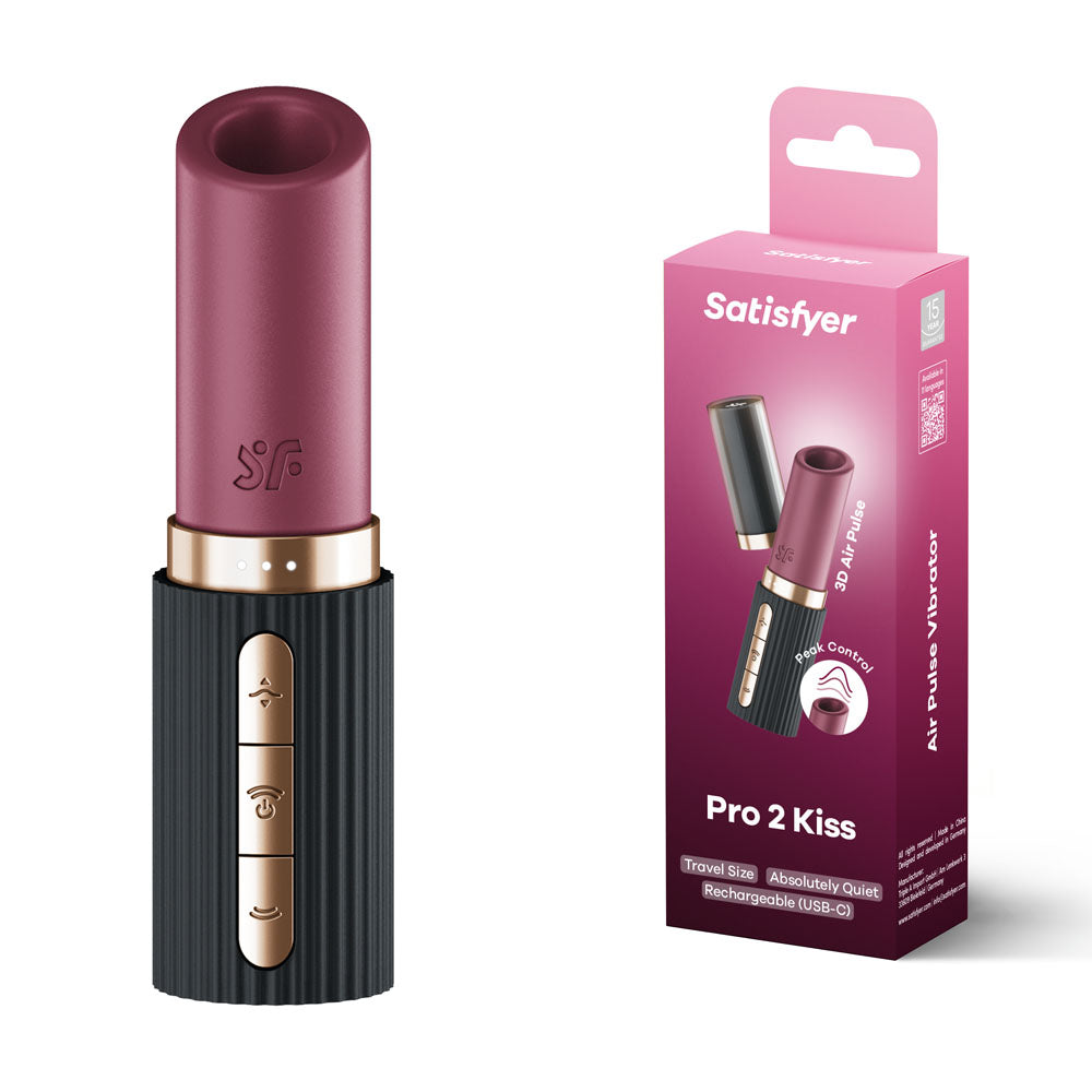 Satisfyer Pro 2 Kiss - /Black USB Rechargeable Air Pulse Stimulator