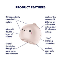 Satisfyer Mochi - Beige - Beige USB Rechargeable Air Pulse Stimulator