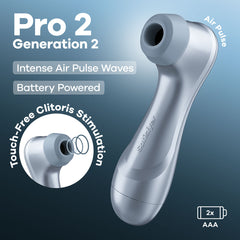 Satisfyer Pro 2 - Blue - Battery Series - Blue Touch-Free Clitoral Stimulator