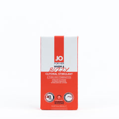 JO Warm & Buzzy Clitoral Stimulant - 10 mL - Warming Clitoral Stimulation Gel - 10 ml Tube