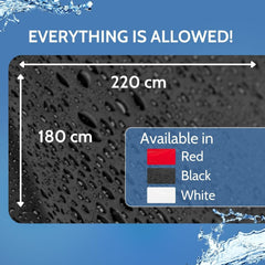 SexMax Wet Games Waterproof Sheet Black 2.2m x 1.8m