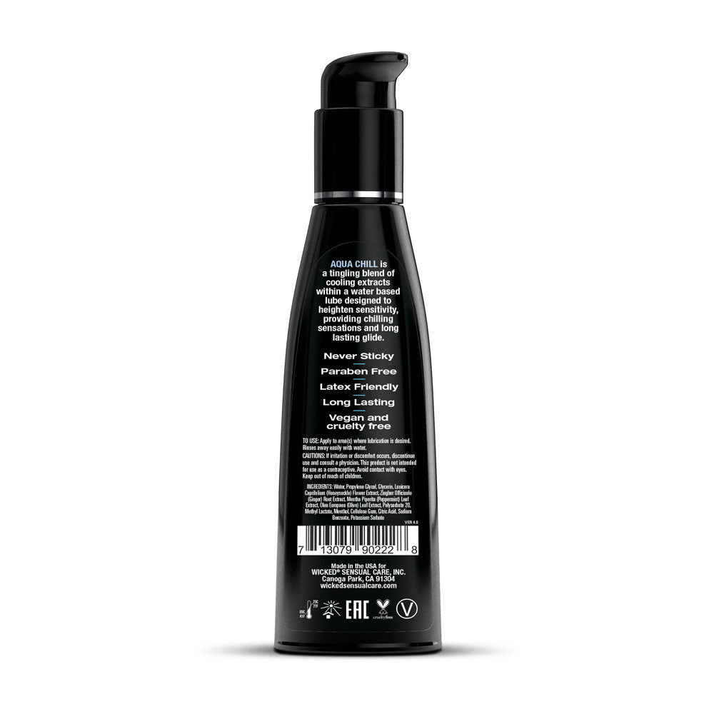 Wicked Aqua Chill - Cooling Water Based Lubricant 120 ml (4 oz) Bottle