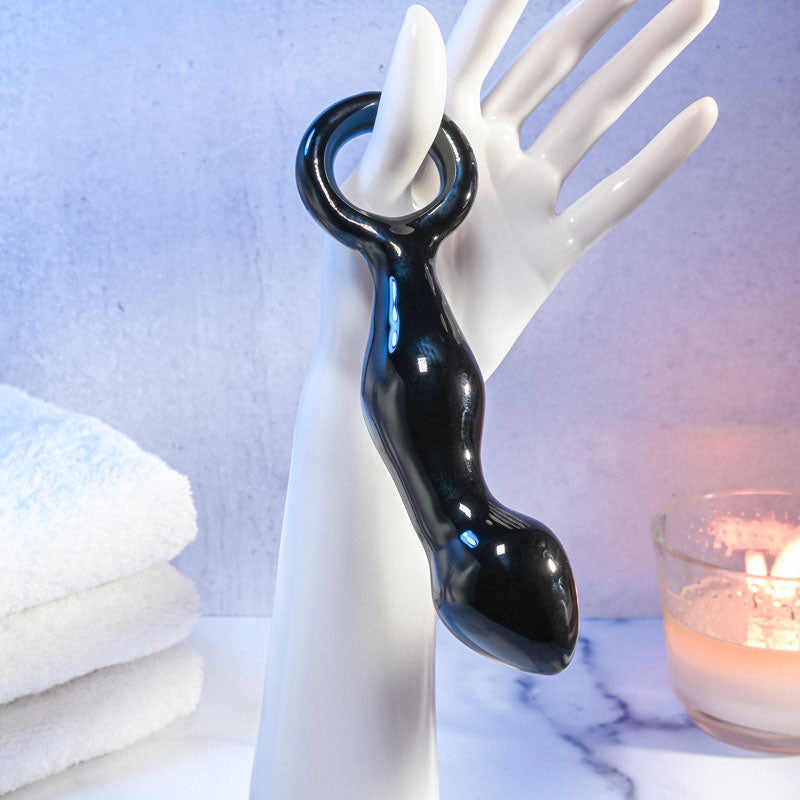 Adam & Eve Adam's Glass Prostate Stimulator 16.6 cm - Black