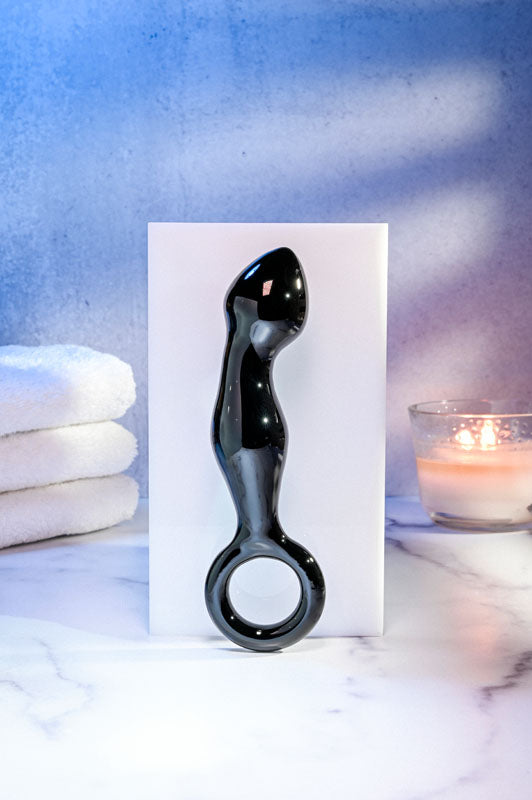 Adam & Eve Adam's Glass Prostate Stimulator 16.6 cm - Black