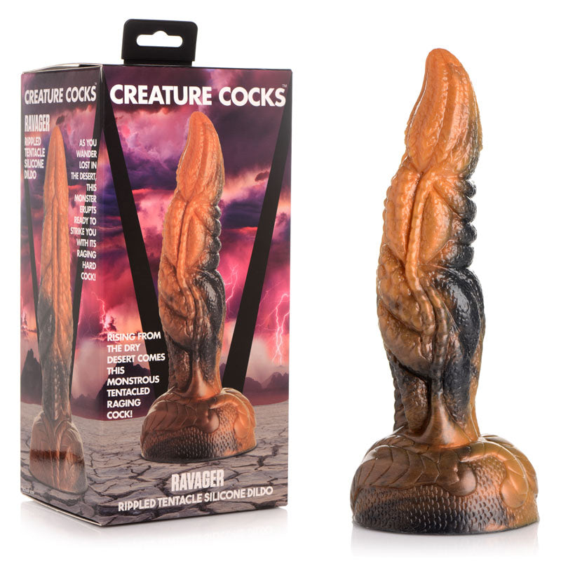 Creature Cocks 20 cm Ravager Rippled Tentacle Silicone Fantasy Dildo