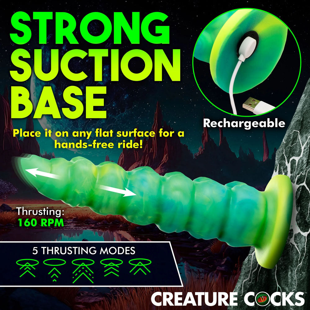 Creature Cocks Squirmer -  22.3 cm USB Rechargeable Thrusting Fantasy Dildo