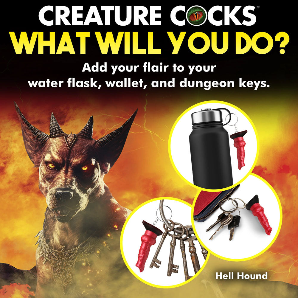 Creature Cocks Hell-Hound Novelty Dildo Keyring