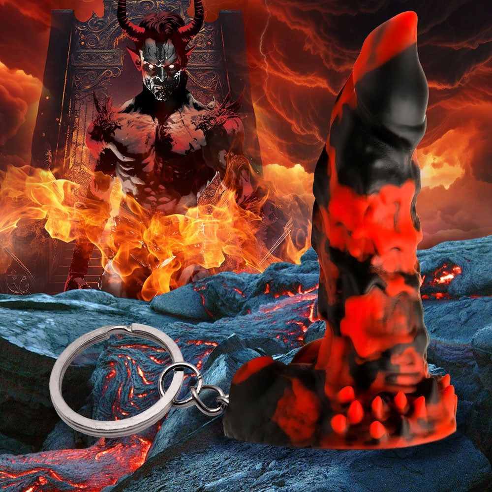Creature Cocks Fire Demon Novelty Dildo Keyring