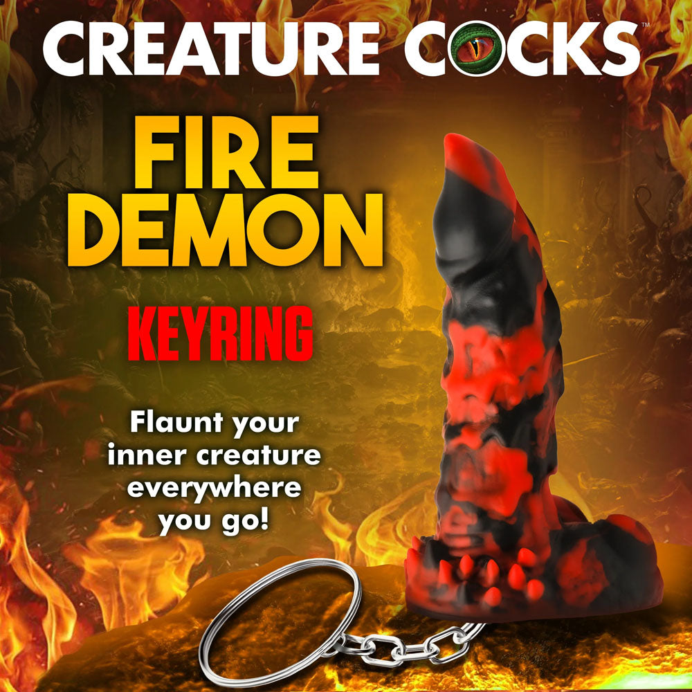 Creature Cocks Fire Demon Novelty Dildo Keyring