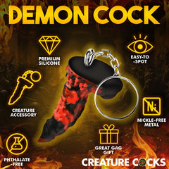 Creature Cocks Fire Demon Novelty Dildo Keyring