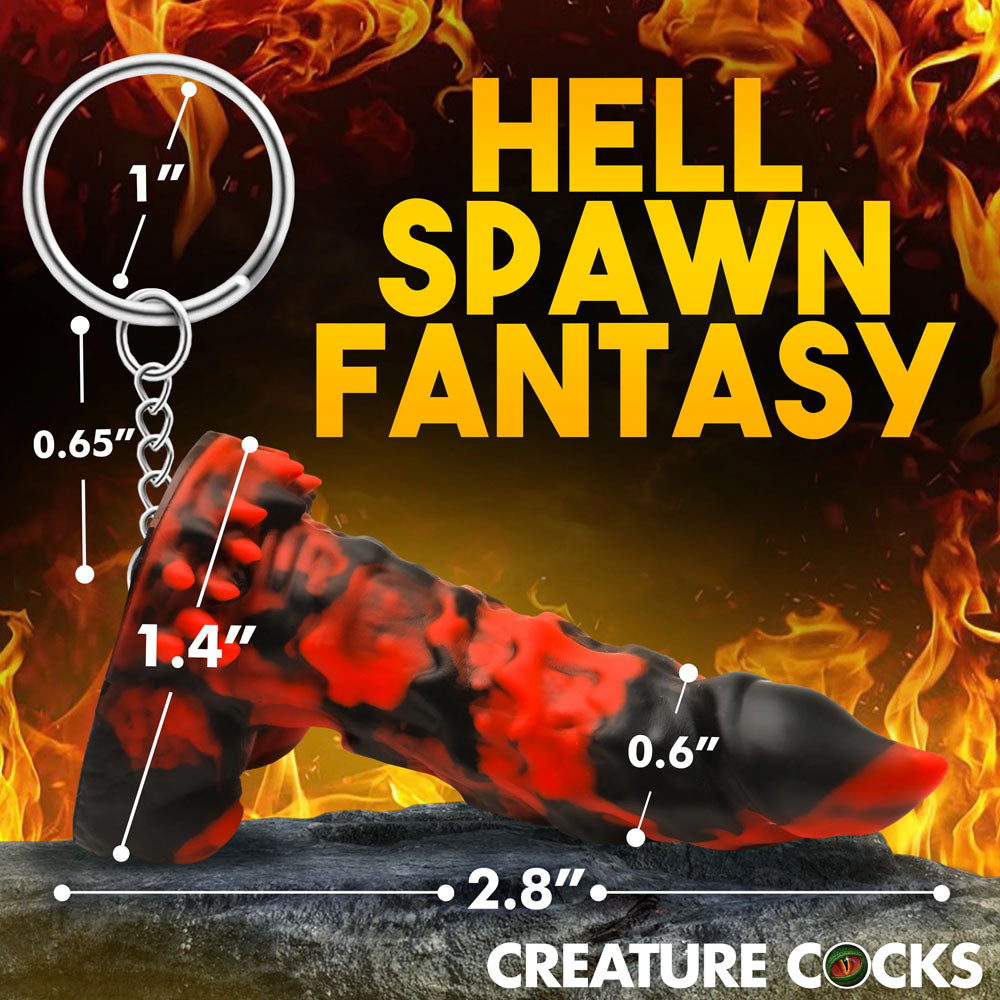 Creature Cocks Fire Demon Novelty Dildo Keyring