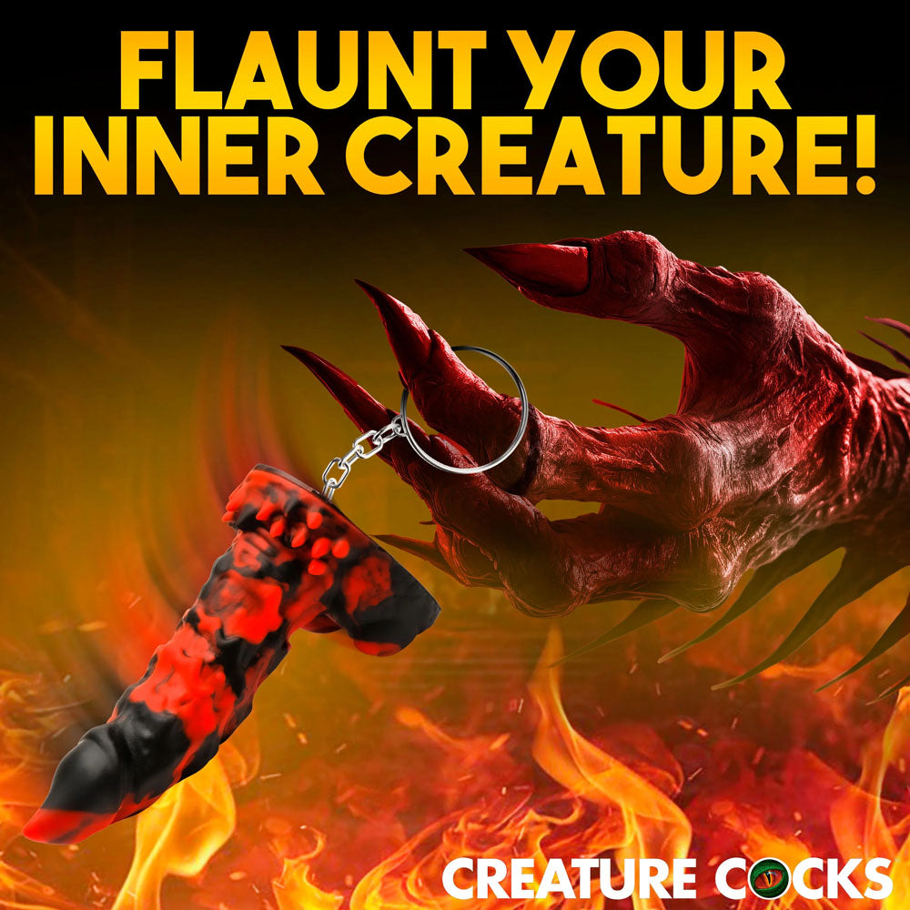 Creature Cocks Fire Demon Novelty Dildo Keyring