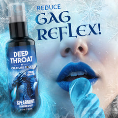 Creature Cocks Deep Throat Spray - Spearmint - Spearmint Flavoured Numbing Spray - 59 ml Spray