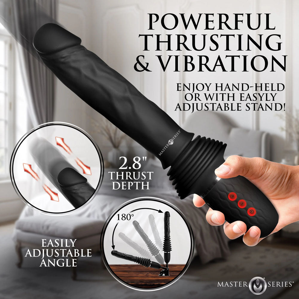 Master Series Ultimate Power Pounder -  30 cm USB Rechargeable Thrusting Vibrator