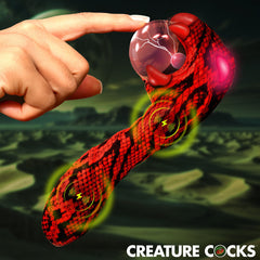 Creature Cocks Cobra - Red 18.5 cm USB Rechargeable Fantasy Vibrator with Plasma Ball