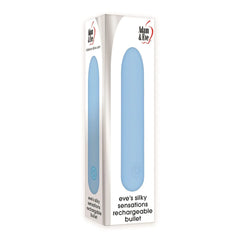 Adam & Eve Eve's Silky Sensations 9.4 cm Rechargeable Bullet - Blue