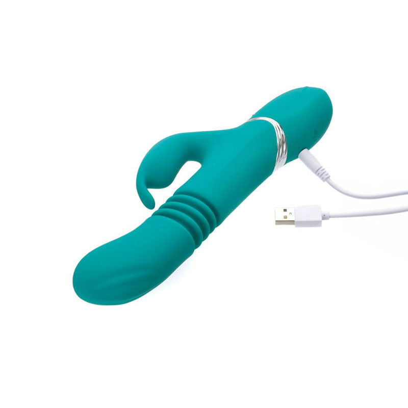 Adam & Eve Eve's Rechargeable Thrusting Rabbit - Green - Shhh...