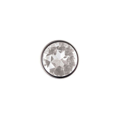 Adam & Eve Metal Anal Plug with Clear Gem  - Large - Shhh...