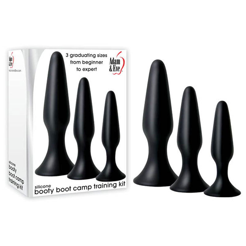 Adam & Eve Silicone Booty Boot Camp Training 3 pc Kit - Shhh...