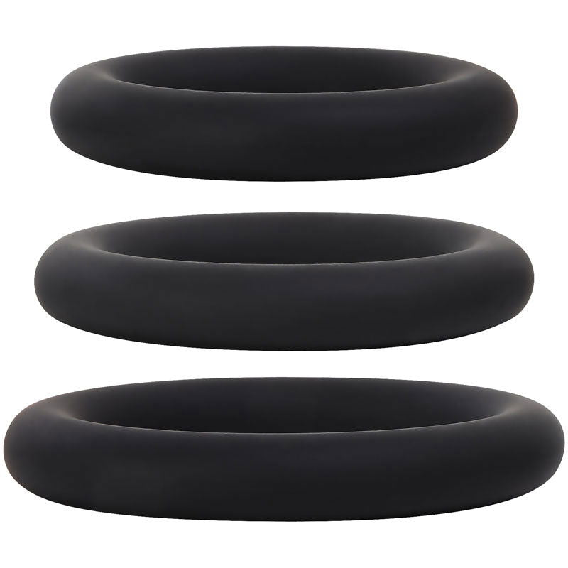 Adam & Eve Silicone Penis Ring Set - Shhh...