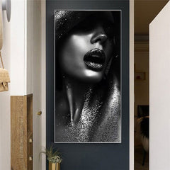African allure. Glamour portrait photography printed on canvas - Shhh...