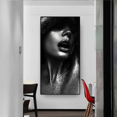 African allure. Glamour portrait photography printed on canvas - Shhh...