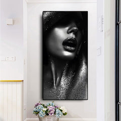African allure. Glamour portrait photography printed on canvas - Shhh...