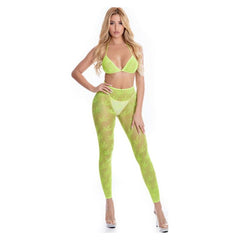 All About Leaf Bra Set Green - One Size - Shhh...