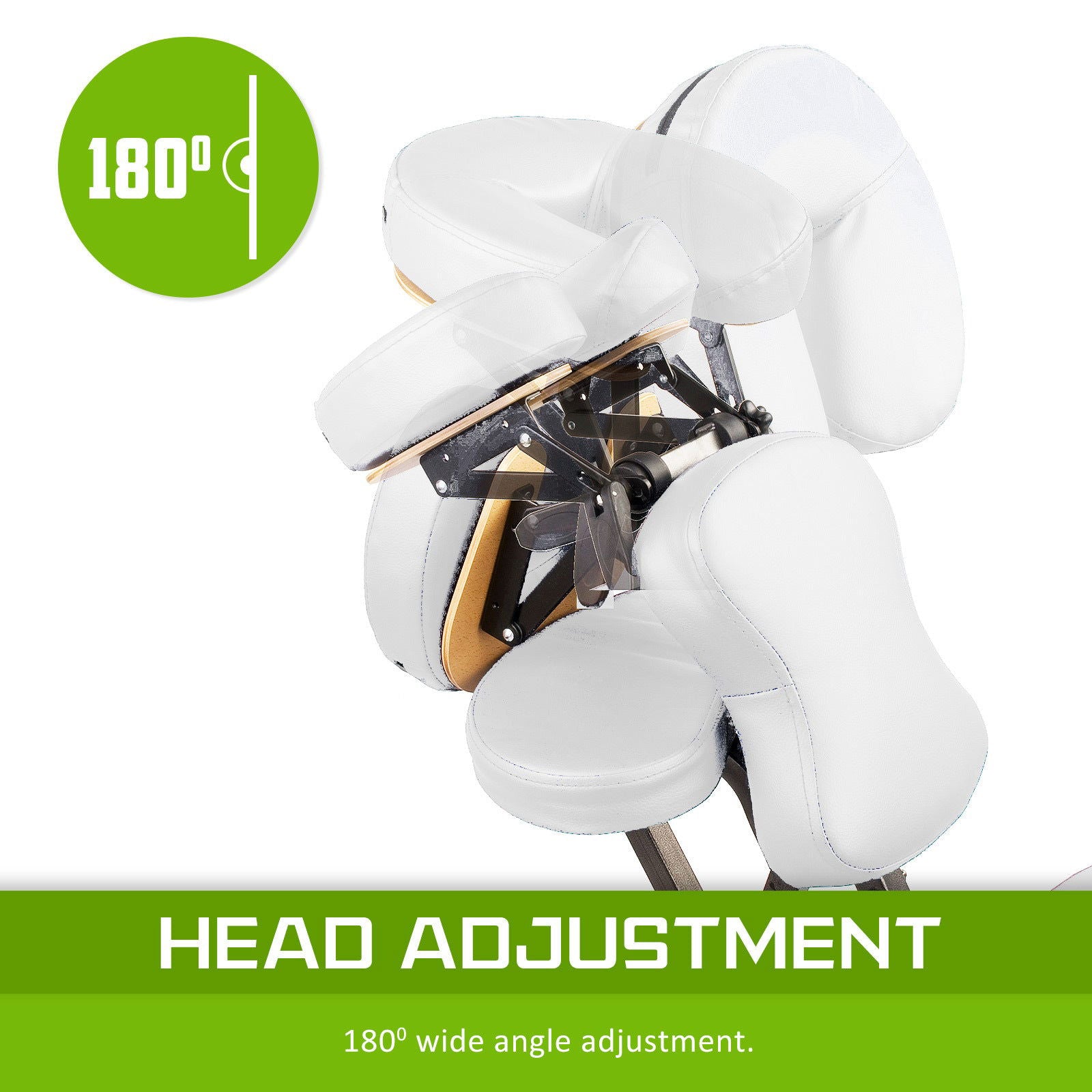 Aluminium portable chair for massage, medical fetish or BDSM - WHITE - Shhh...