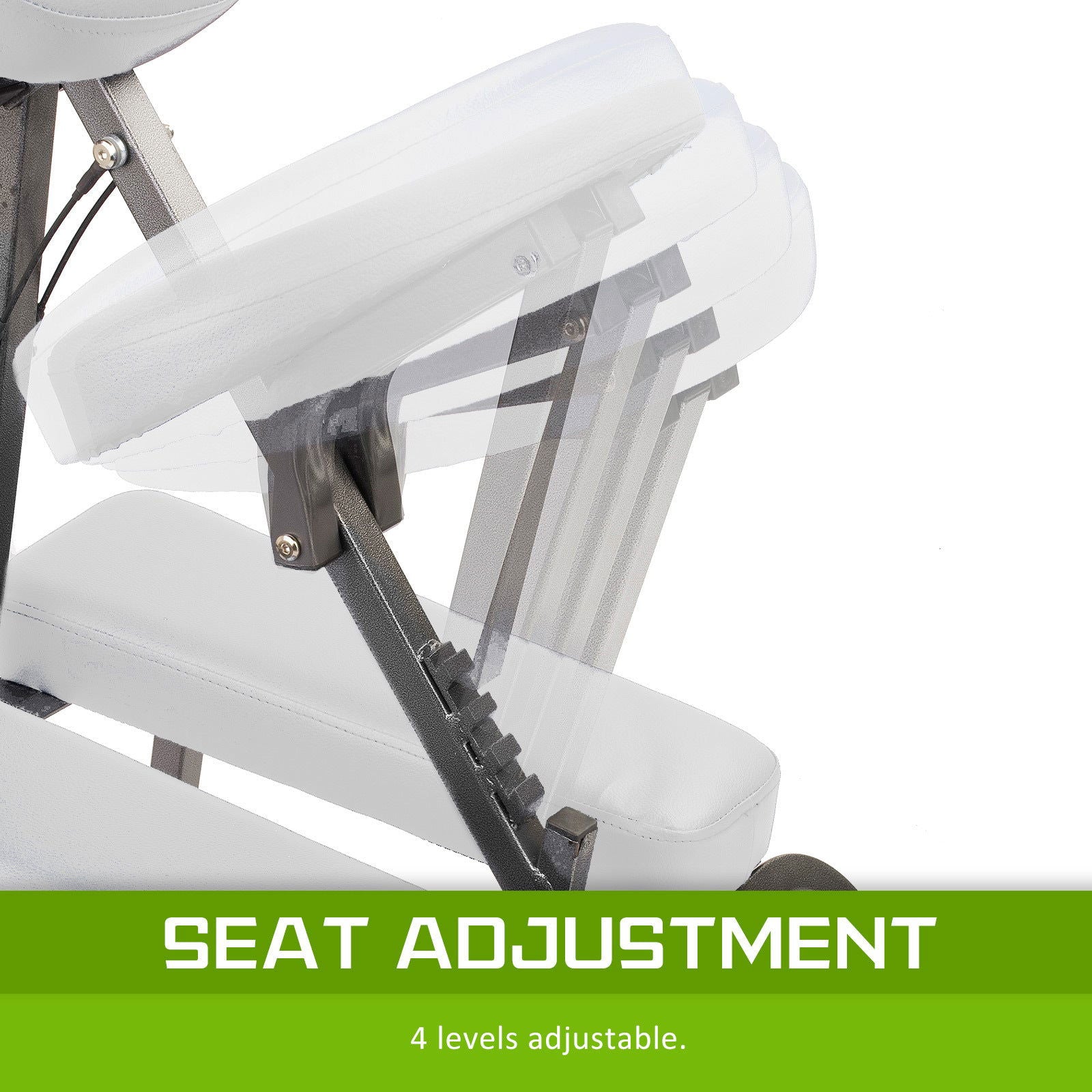 Aluminium portable chair for massage, medical fetish or BDSM - WHITE - Shhh...