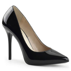 Amuse 20 Classic Pump with 5 inch heel - Black Patent - Shhh...