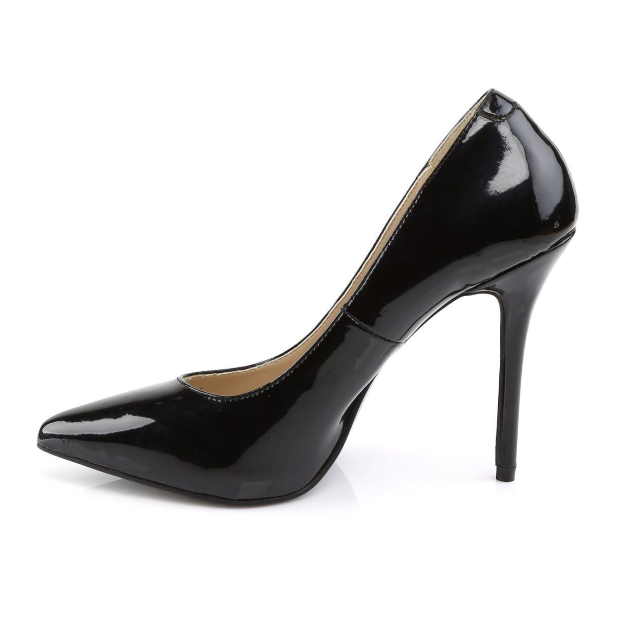 Amuse 20 Classic Pump with 5 inch heel - Black Patent - Shhh...
