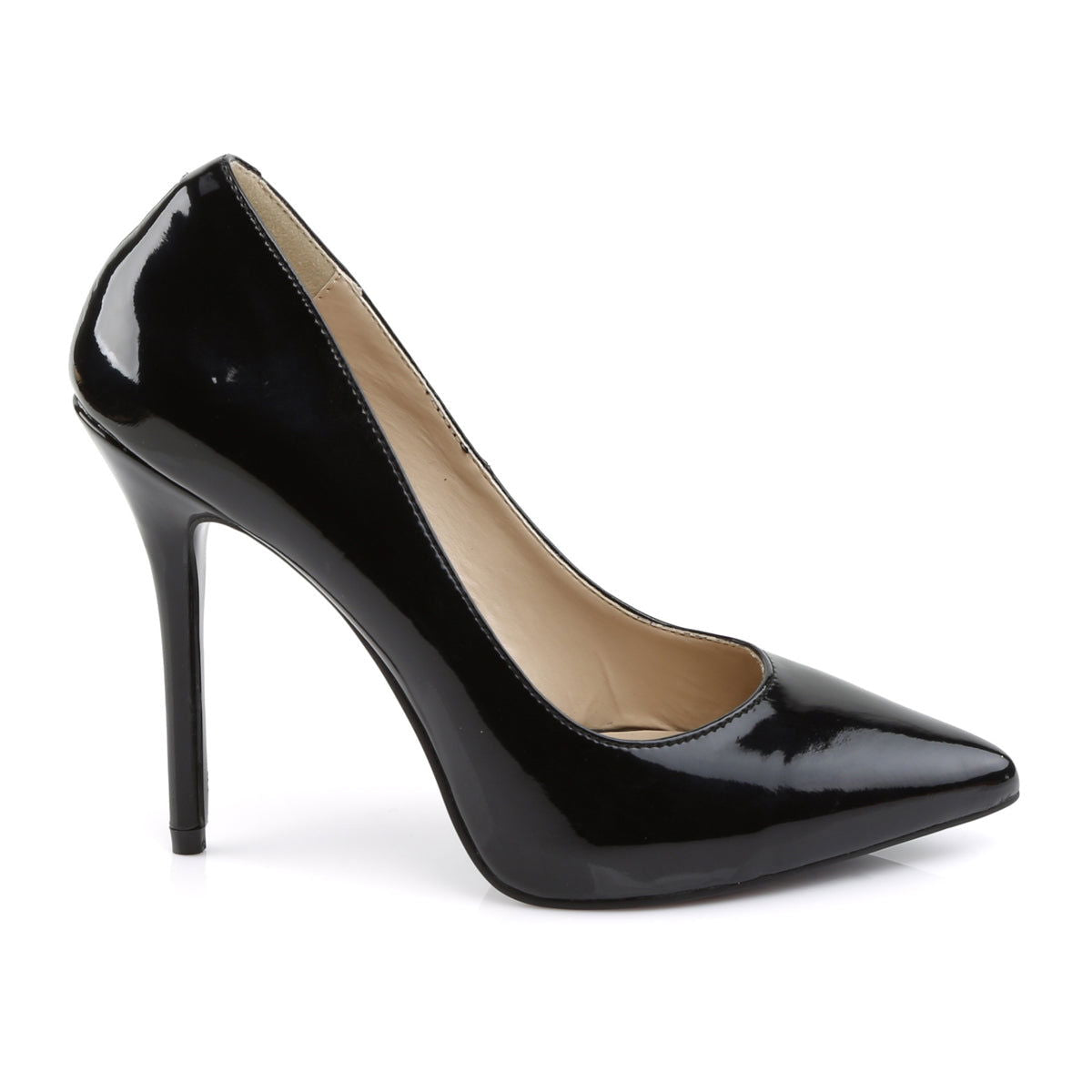 Amuse 20 Classic Pump with 5 inch heel - Black Patent - Shhh...