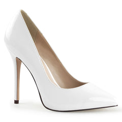 Amuse 20 Classic Pump with 5 inch heel - White Patent - Shhh...