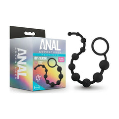 Anal Adventures Platinum Silicone 10 Anal Beads - Shhh...