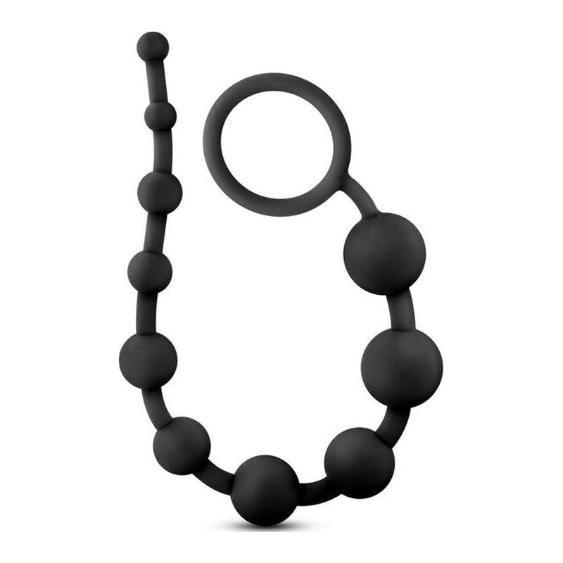 Anal Adventures Platinum Silicone 10 Anal Beads - Shhh...