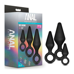 Anal Adventures Platinum Silicone Loop Plug Kit - Shhh...