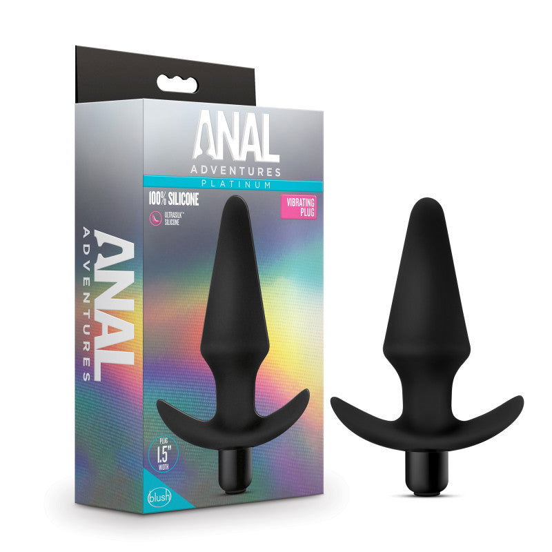 Anal Adventures Platinum Vibrating Plug - 12.7 cm (5'') Vibrating Butt Plug - Shhh...