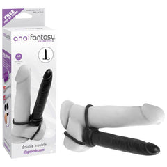 Anal Fantasy Collection Double Trouble -  13.1 cm (5.25'') Anal Dong & Cock Ring - Shhh...